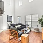 Spiral Stairs To Loft Bedroom Balcony With Shade