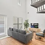 Spiral Stairs To Loft Bedroom Balcony With Shade