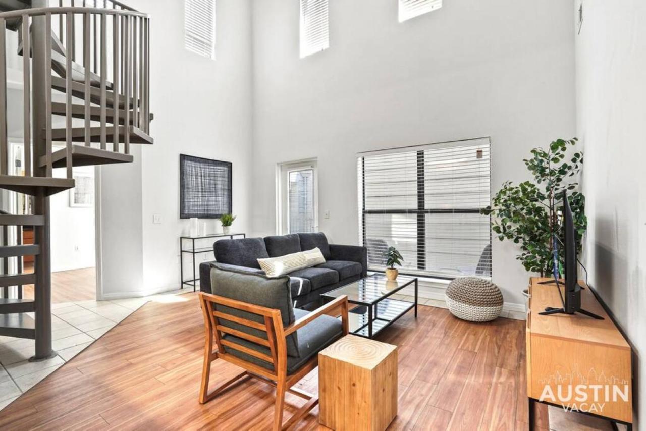 Spiral Stairs To Loft Bedroom Balcony With Shade Apartment